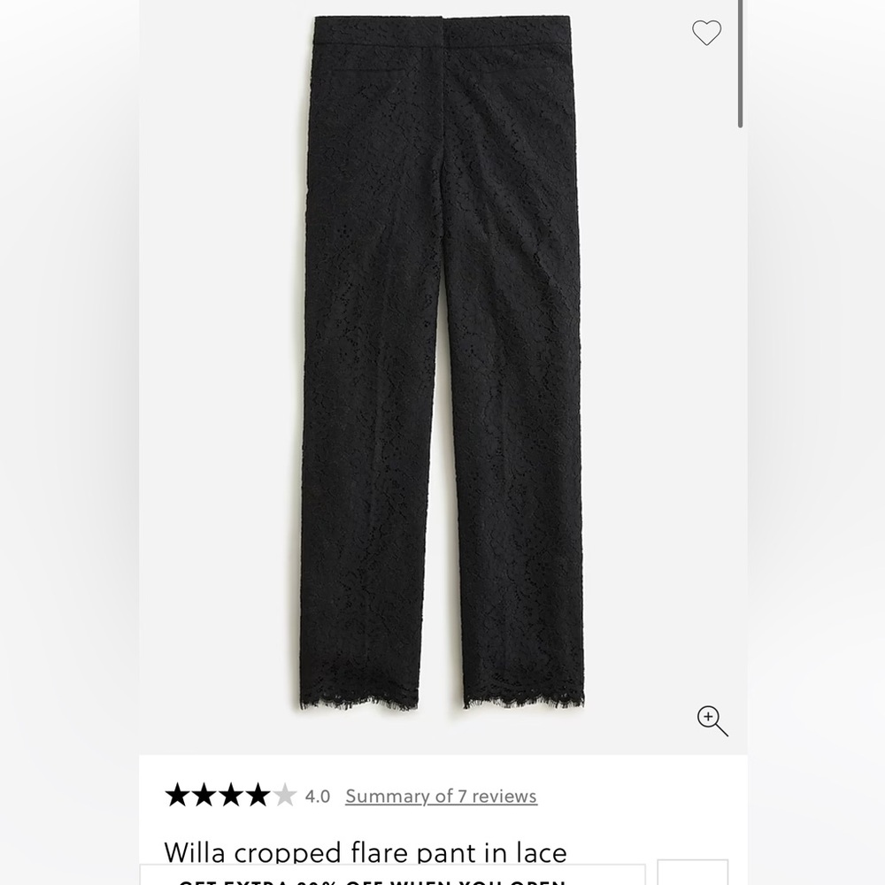 J crew Willa Lace Flared pant in LIGHT PINK